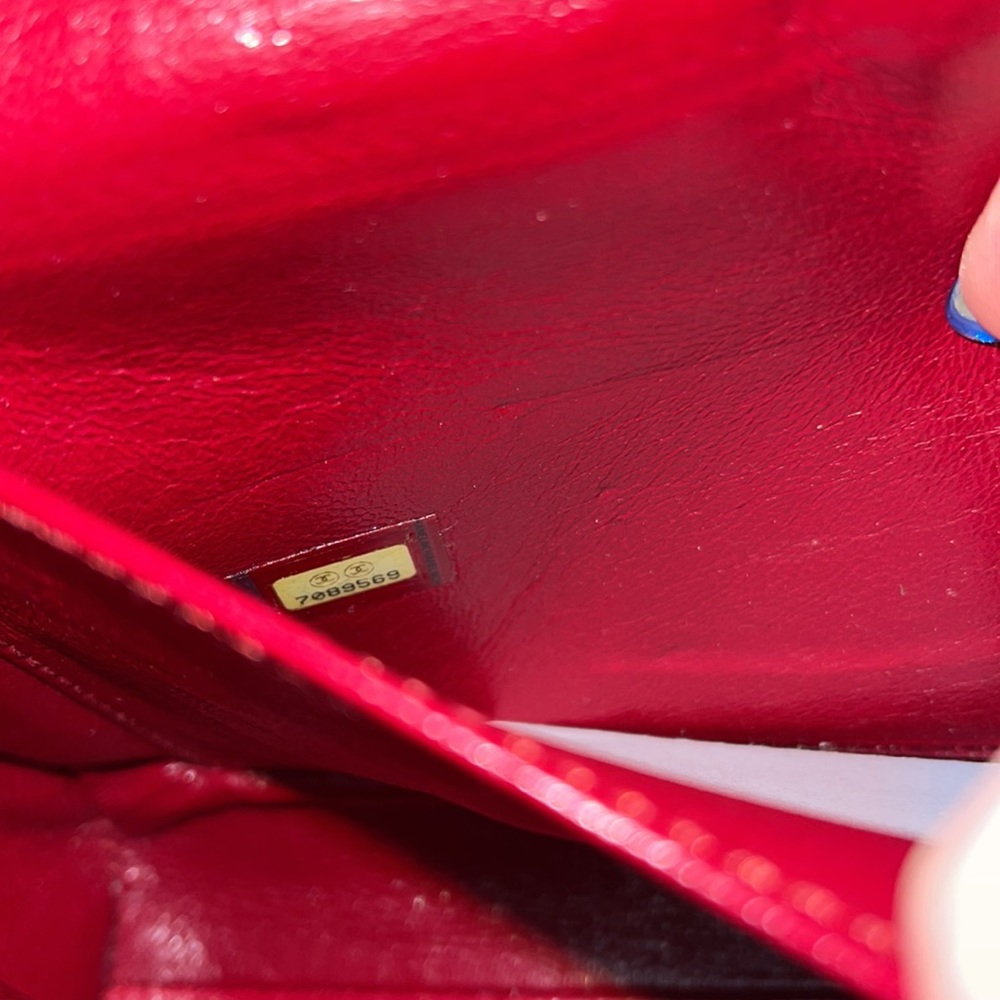 Chanel red gold chain denim handbag - Picture 6 of 6
